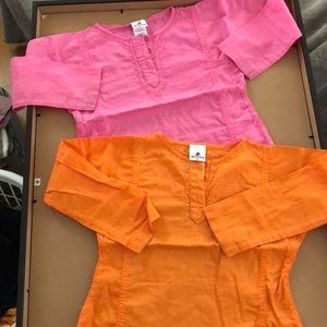 Lot of 2 baby girls Absorba tops SZ 4, beautiful!